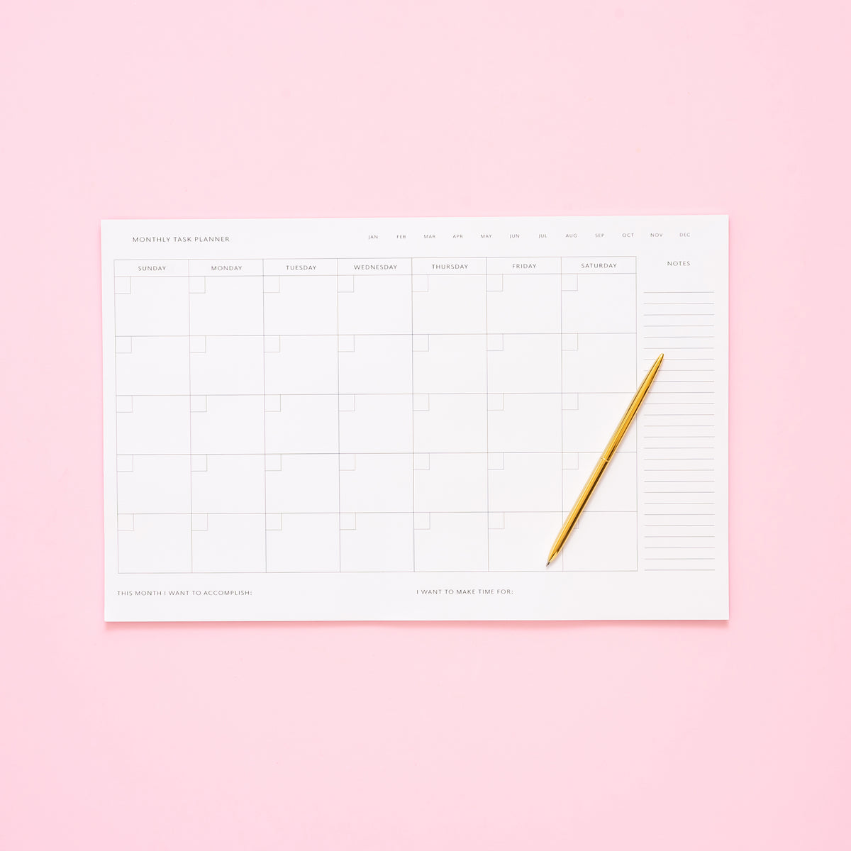 Monthly Desk Calendar – June Paper Market