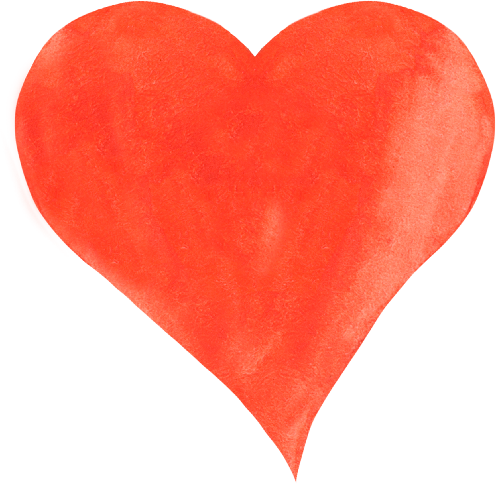 Painting of a red heart