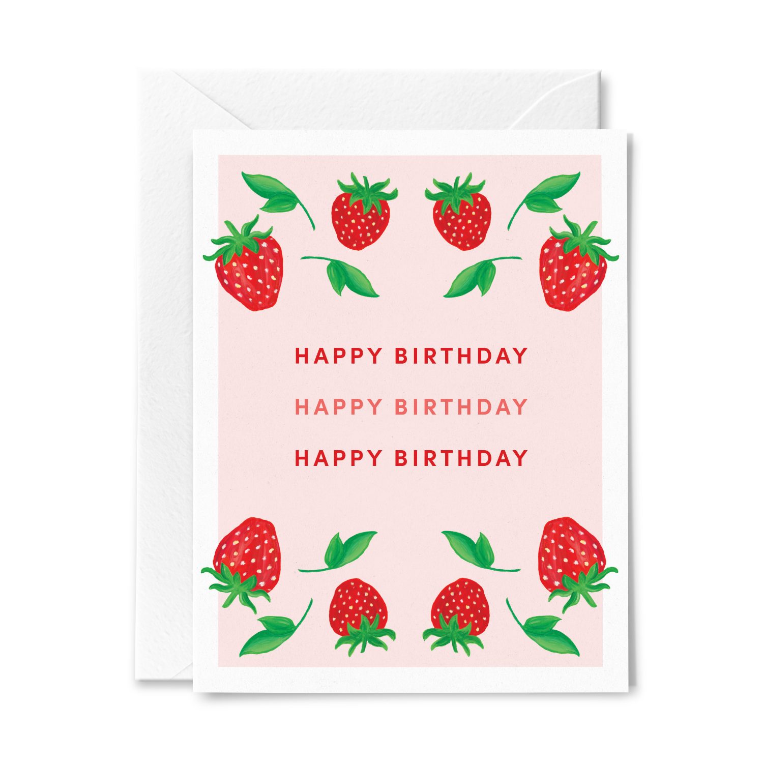 Happy Birthday Strawberry Greeting Card