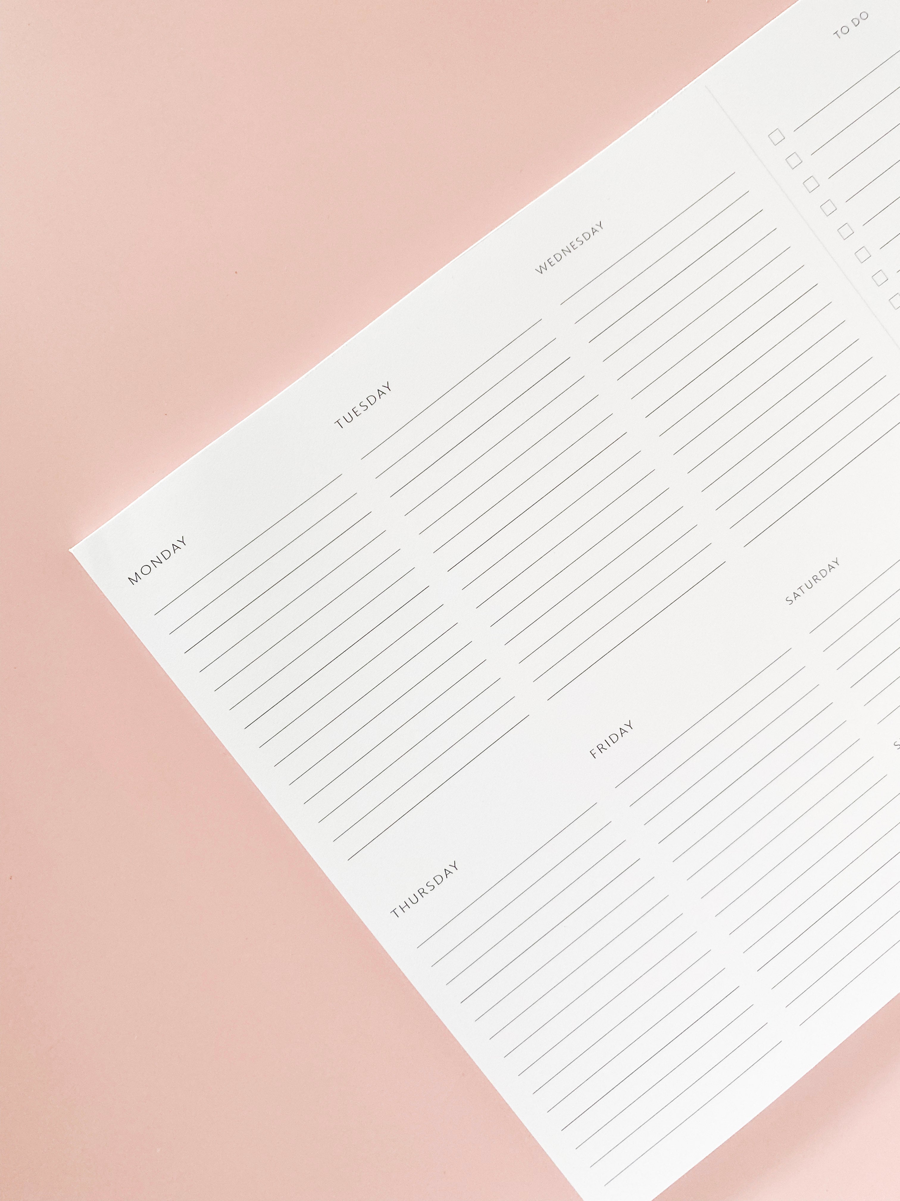 A photo of the Weekly Notepad