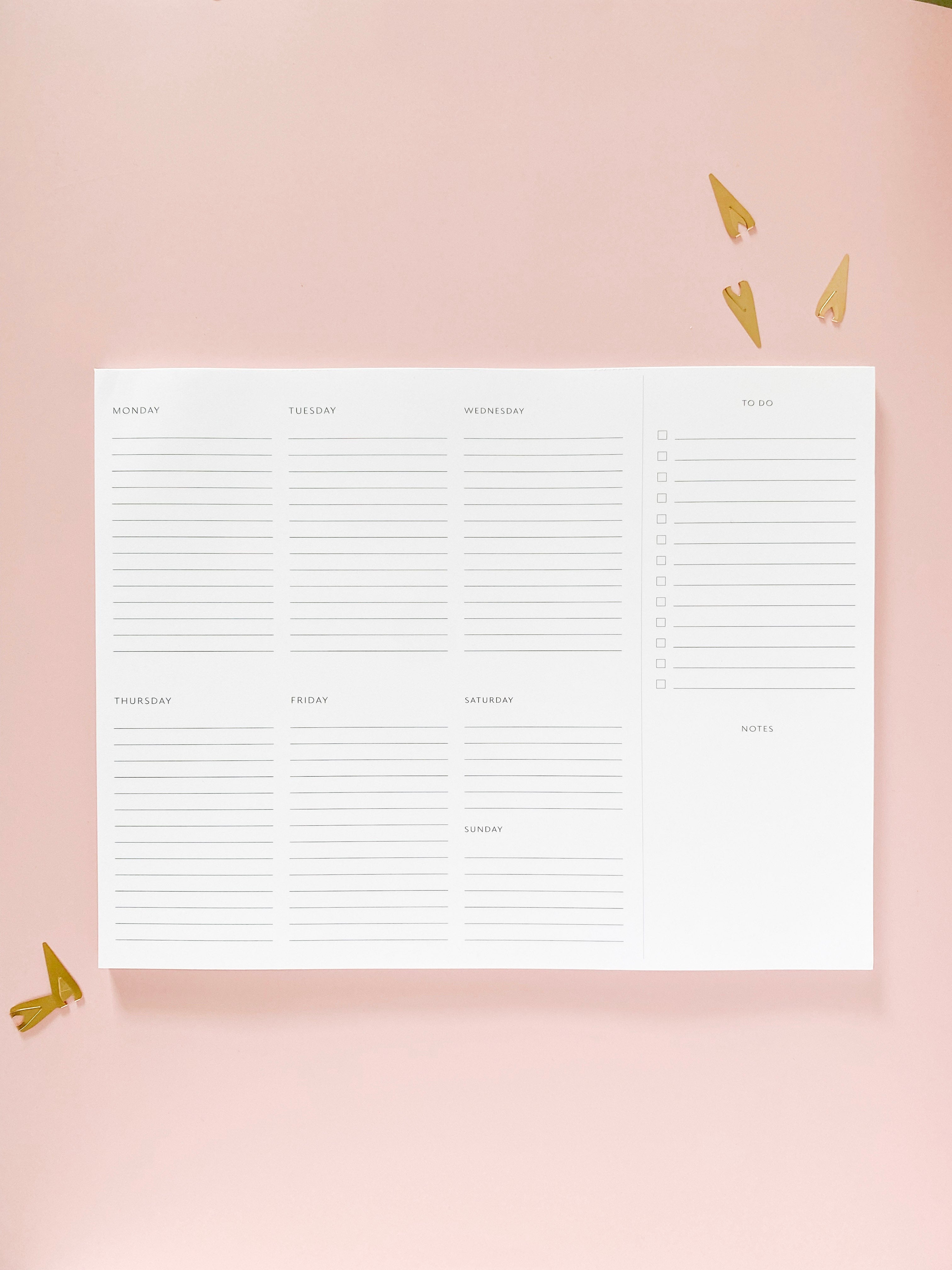 A photo of the Weekly Notepad