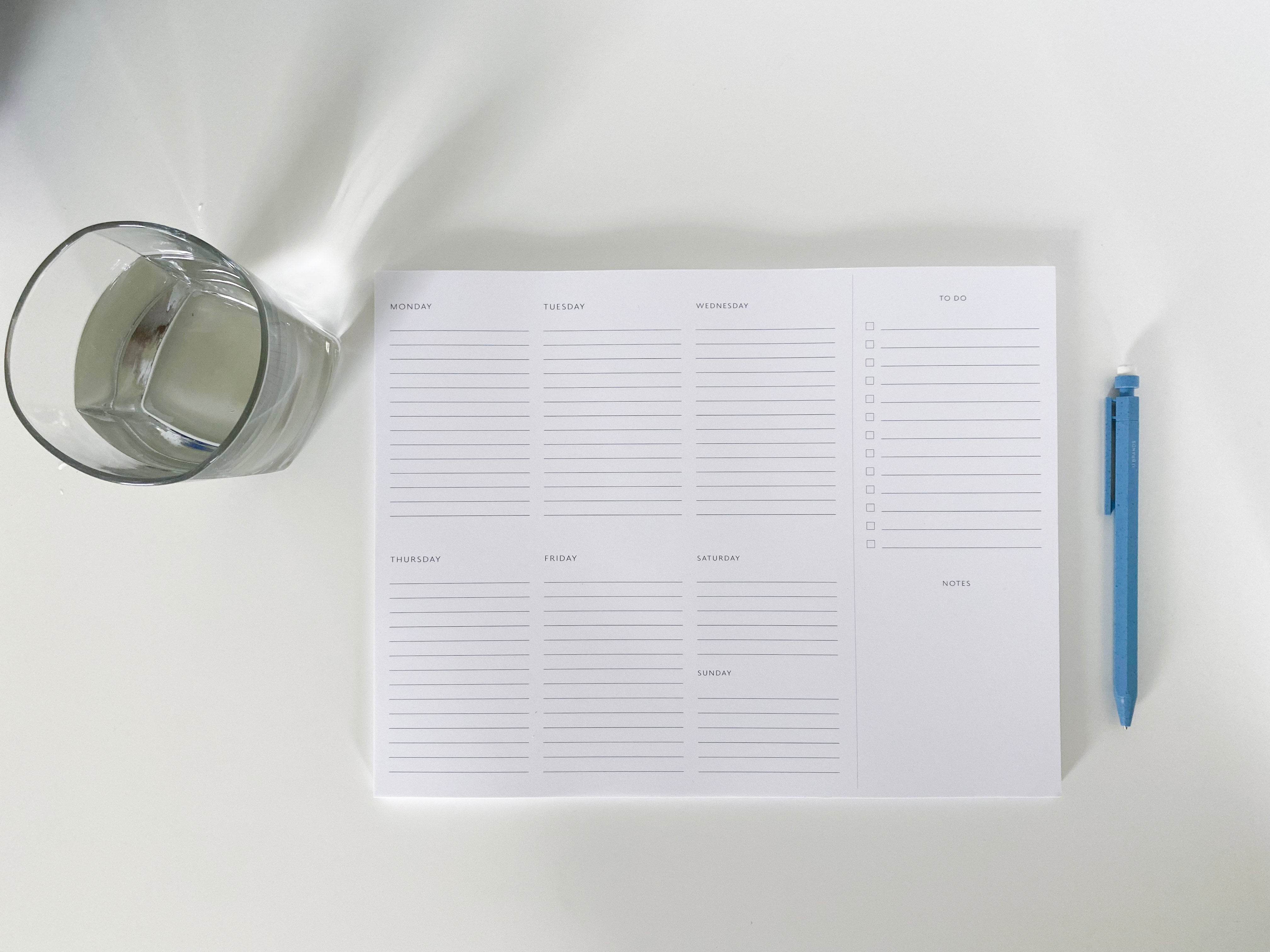 A photo of the Weekly Notepad