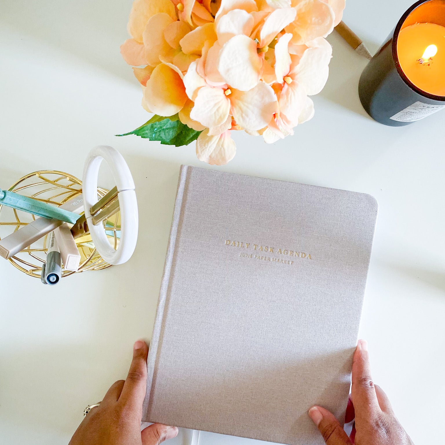 Weekly Task Agenda on Table