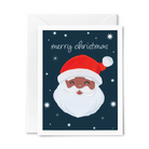 Black Santa Christmas Greeting Card