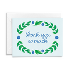 Thank You So Much Blueberry Greeting Card