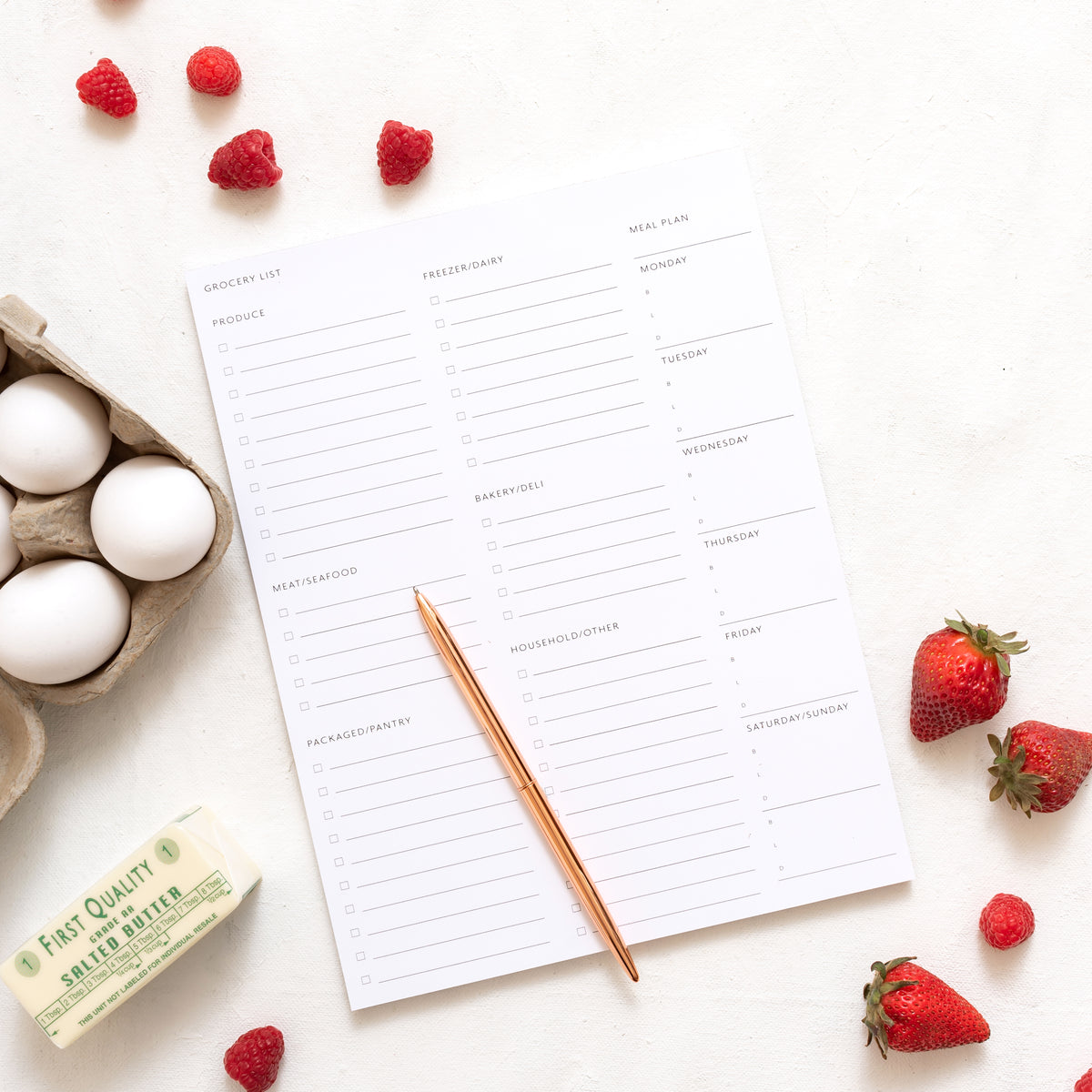 Grocery List Notepad - Slightly Blemished – June Paper Market